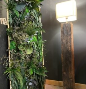 Cadre végétal stabilisé dans un salon