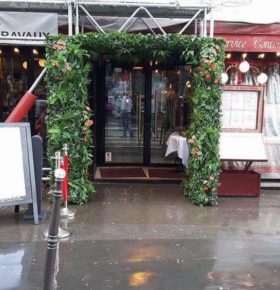 (après) Echafaudage décoration végétale restaurant