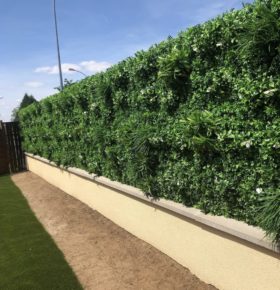 Habillage mur végétal classique (après)