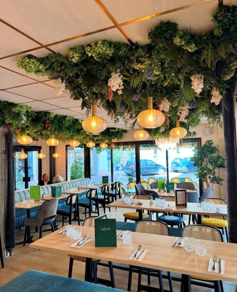 mur végétal stabilisé, Réalisation Optimum Design restaurant à paris