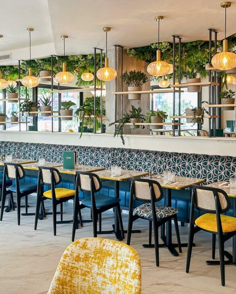 mur végétal stabilisé, Réalisation Optimum Design restaurant à paris